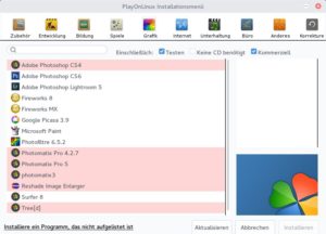 Abbildung 5: Windows-Programme einfacher als unter Windows selbst – dank PlayOnLinux.