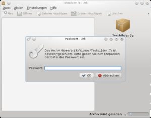 Abbildung 5: Das KDE-Programm Ark ist in der Lage, mit Peazip gepackte Dateien wieder zu dekomprimieren.