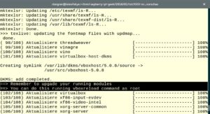 Abbildung 7: Achten Sie bei der Installation der Updates auf während der Aktion ausgegebene Hinweise und Warnungen des Paketmanagements.