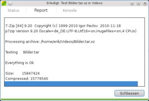 Abbildung 7: Bei Bedarf prüfen Sie mit Peazip Archive auf ihre Integrität. Dazu stehen in den Einstellungen verschiedene Algorithmen bereit.