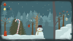 Wer diesen Schneemann zertrümmert, erhält ein Extraleben.
