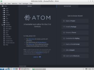 Abbildung 1: Der Editor Atom besteht aus verschiedenen flexibel verschiebbaren Bereichen, den sogenannten Panes.