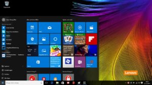 Abbildung 1: Das Startmenü von Windows 10 kombiniert ein klassisches Windows-Startmenü mit einer Auswahl von Windows-Kacheln.