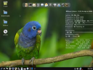 Abbildung 1: Der Startbildschirm von 4MLinux zeigt sich auf der Höhe der Zeit.