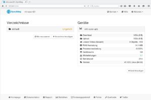 Abbildung 16: Syncthings Konfigurationsoberfläche läuft im Browser, lässt sich aber genauso komfortabel bedienen wie eine normale Desktopanwendung.