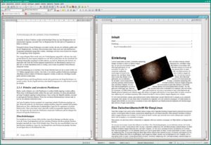 Abbildung 2: Die SoftMaker-Programme können eine Art Fenster-internen Desktop verwalten, auf dem Sie mehrere geöffnete Dokumente anordnen.