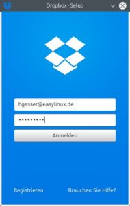 Abbildung 2: Im Installationsprogramm geben Sie die Zugangsdaten ein, mit denen Sie vorher den Account angelegt haben.