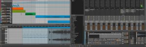 Abbildung 2: Eine Midi-Region spielt ein Drumkit im Sampler, danach ein paar von Hand gespielte Trommeln – beide friedlich vereint in der gleichen Spur.