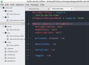 Abbildung 3: In der Ansicht links sehen Sie die Struktur des automatisch erzeugten Pakets. Rechts: Der Code, der sich um die Logik des Programms kümmert.