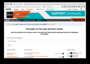 Abbildung 3: AMD bietet mit seinem Forum eine Plattform rund um die eigenen, proprietären Treiber für Grafikkarten.