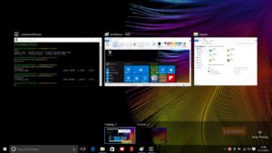 Abbildung 4: Zu viele Fenster geöffnet? Windows 10 kann endlich für Übersicht sorgen, indem es zusätzliche virtuelle Desktops bereit stellt, auf die sich die Fenster verteilen.