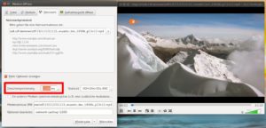Abbildung 5: Erhöhen Sie den Wert für VLCs Zwischenspeicher, um Ruckler beim Wiedergeben von Streams zu vermeiden.