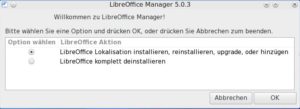 Abbildung 5: Installationsmanager verwalten Programme wie LibreOffice und Calibre.