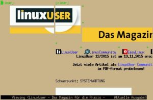 Abbildung 5: W3m im Terminal-Fenster mit geladenen Bildern.