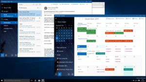 Abbildung 5: Die Apps "Mail" und "Kalender" greifen automatisch auf konfigurierte Accounts zu.
