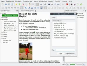 Abbildung 7: E-Books mit einfachen Formatierungen, Bildern, Links und einem Inhaltsverzeichnis entstehen in Sigil nach dem WYSIWYG-Prinzip.