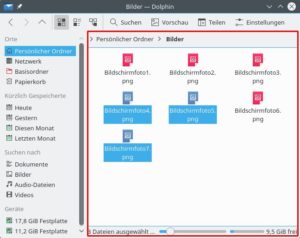 Abbildung 8: KSnapshot hilft dabei, einzelne Bereiche von Programmfenstern abzulichten und erkennt diese automatisch.