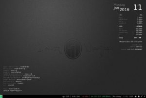 Abbildung 2: Schlicht, aber nicht unansehnlich: der i3-Desktop von Manjaro.