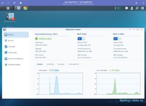 Abbildung 2: Die Weboberfläche des Synology-Routers erinnert stark an die der NAS-Geräte aus demselben Haus.