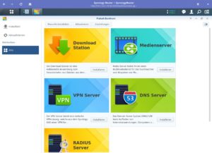 Abbildung 4: Bei Bedarf rüsten Sie wie bei den Synology-NAS-Systemen Software per integriertem Paketmanager nach.