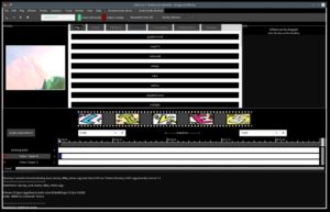 Abbildung 6: Die Benutzeroberfläche von LiVES ist extrem unübersichtlich und die Bedienung umständlich (hier im Multitrack-Modus).
