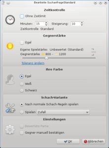Abbildung 7: Hier werden Sie mit Sicherheit gefunden: Auswahl des passenden Gegners.