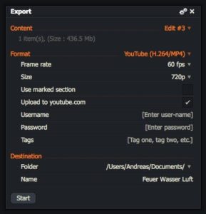 Abbildung 8: Die freie Version von Lightworks bietet nur ein einziges Dateiformat für den Video-Export. Benötigen Sie professionelle Formate, müssen Sie zur kostenpflichtigen Pro-Version greifen.