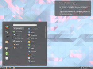 Abbildung 1: Void Linux startet erstaunlich schnell auch in einen Cinnamon-Desktop.