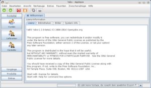 Abbildung 1: Das Programmfenster von Yabs ist übersichtlich aufgebaut.