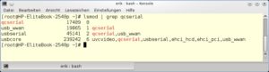 Abbildung 2: Haben Sie die Hardware freigegeben und das System diese erkannt, finden Sie das entsprechende Modul in der Ausgabe von <code srcset=