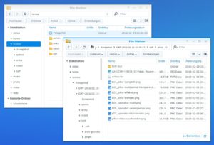 Abbildung 3: Die Snapshots bindet Synology bei DSM 6.0 transparent in das Wurzelverzeichnis ein.