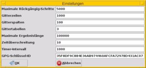 Abbildung 3: Dialogfenster mit dem hinterlegten Fingerabdruck des GnuPG-Schlüssels.