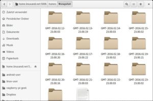 Abbildung 4: Auf alte Datenstände haben Sie auch ohne Browser oder zusätzliche Tools jederzeit Zugriff.