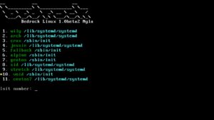 Abbildung 5: Ein System mit elf verschiedenen Distributionen inklusive unterschiedlicher Init-Systeme, friedlich vereint unter Bedrock.