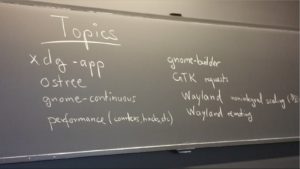 Abbildung 8: Beim Treffen der Gnome-Entwickler kam als zentraler Punkt unter anderem das Projekt OSTree von Colin Walters auf die Agenda.