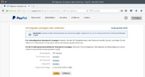 Abbildung 11: PayPal liefert Ihnen auf Klick alle wichtigen Daten, die Sie für die Einrichtung eines PayPal-Kontos in MoneyPlex benötigen.