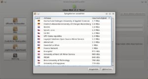 Abbildung 2: Linux Mint kontaktiert die bekannten Spiegelserver und sortiert diese Liste nach Geschwindigkeit.