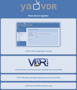 Abbildung 2: Über einen Browser erreichen Sie die Einstellungen von yaVDR und können auch Aufnahmen programmieren.