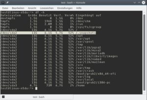 Abbildung 2: Btrfs-Subvolumen nach der Installation.