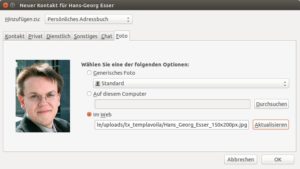 Abbildung 3: Bilder für die Kontakte im Thunderbird-Adressbuch können Sie auch als URL im Netz definieren.
