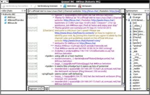 Abbildung 5: Im Internet Relay Chat (IRC) gibt es viele Linux-bezogene Chaträume (die dort Channels oder Kanäle heißen).