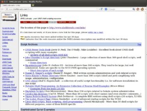 Abbildung 5: Die Webseite "shelldorado.com" bietet unter anderem eine umfassende Linksammlung zu Shell-Skripten.