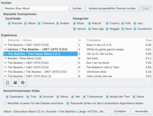 Abbildung 6: Online-CD-Datenbanken ersparen das Eintippen der Songtitel.