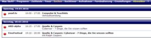 Abbildung 6: Suchen Sie in den EPG-Daten nach interessanten Sendungen und legen Sie Timer für die Treffer an.