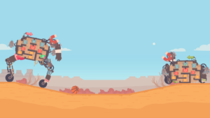 Das Drücken des gelben Pfeils nach rechts lässt den Roboter etwa nach rechts fahren.