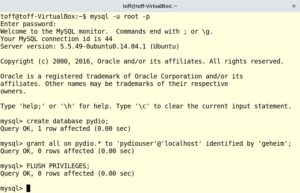 Abbildung 1: Die von Pydio benötigte Datenbank müssen Sie per Hand im MySQL-Server anlegen.
