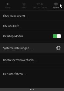 Abbildung 1: Das noch instabile Unity 8 kennt einen Desktop-Modus für normale Fensterdarstellung und einen Vollbildmodus für Handys und Tablets.