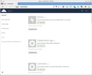 Abbildung 4: Der modulare Aufbau von Owncloud erlaubt es Ihnen, das Framework nach den eigenen Wünschen zu erweitern beziehungsweise anzupassen.