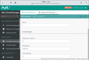 Abbildung 4: Ohne Anpassung der Konfiguration des Webservers lassen sich nur Dateien bis maximal 2 MByte Größe hochladen.