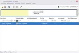 Abbildung 4: Der Massenspeicher des Chromebooks hat den Namen <code srcset=